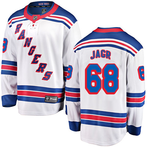 Youth New York Rangers #68 Jaromir Jagr Fanatics Branded White Away Breakaway NHL Jersey