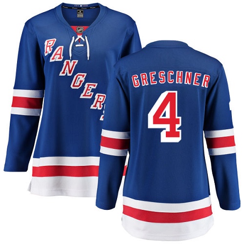 Women's New York Rangers #4 Ron Greschner Fanatics Branded Royal Blue Home Breakaway NHL Jersey