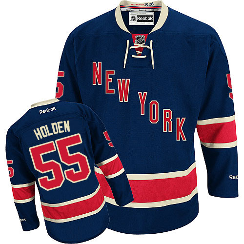 Men's Reebok New York Rangers #55 Nick Holden Authentic Navy Blue Third NHL Jersey