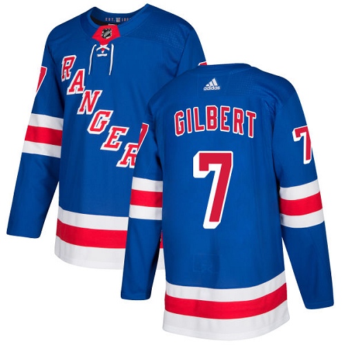 Men's Adidas New York Rangers #7 Rod Gilbert Authentic Royal Blue Home NHL Jersey