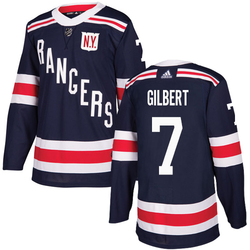 Men's Adidas New York Rangers #7 Rod Gilbert Authentic Navy Blue 2018 Winter Classic NHL Jersey
