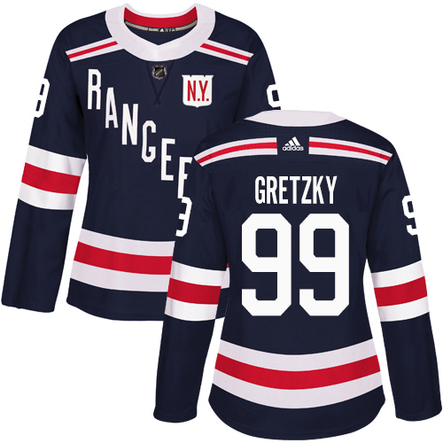 Women's Adidas New York Rangers #99 Wayne Gretzky Authentic Navy Blue 2018 Winter Classic NHL Jersey