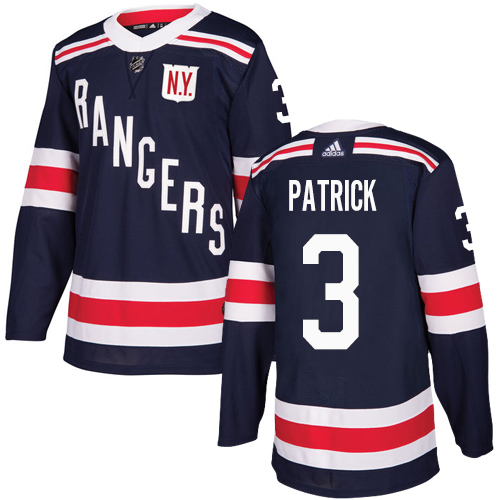 Men's Adidas New York Rangers #3 James Patrick Authentic Navy Blue 2018 Winter Classic NHL Jersey