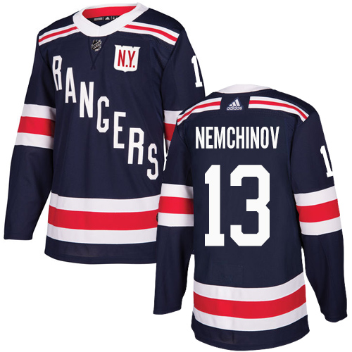 Men's Adidas New York Rangers #13 Sergei Nemchinov Authentic Navy Blue 2018 Winter Classic NHL Jersey