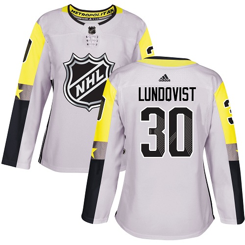 Women's Adidas New York Rangers #30 Henrik Lundqvist Authentic Gray 2018 All-Star Metro Division NHL Jersey