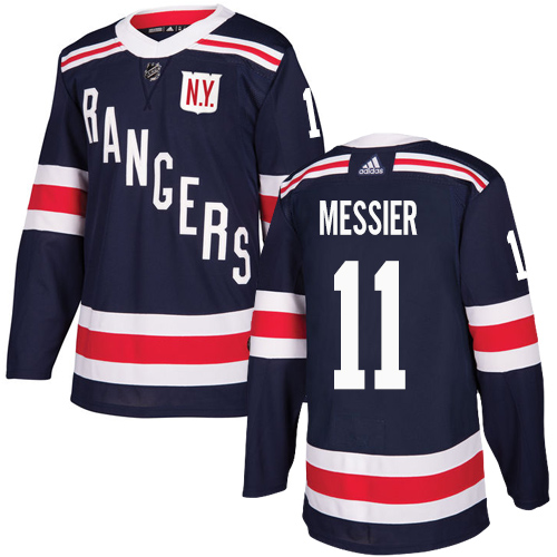 Youth Adidas New York Rangers #11 Mark Messier Authentic Navy Blue 2018 Winter Classic NHL Jersey