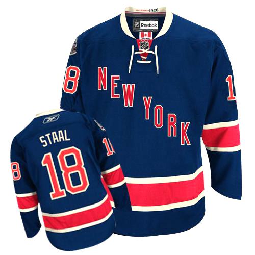 Women's Reebok New York Rangers #18 Marc Staal Authentic Navy Blue Third NHL Jersey