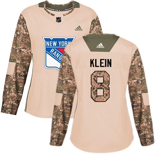 Women's Adidas New York Rangers #8 Kevin Klein Authentic Camo Veterans Day Practice NHL Jersey