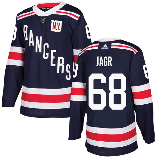 Youth Adidas New York Rangers #68 Jaromir Jagr Authentic Navy Blue 2018 Winter Classic NHL Jersey