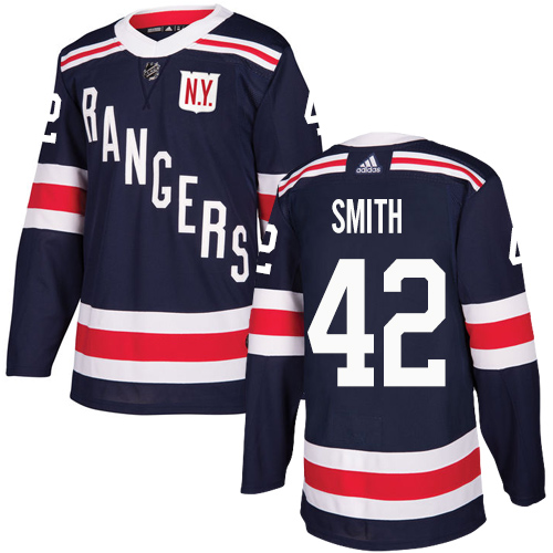 Youth Adidas New York Rangers #42 Brendan Smith Authentic Navy Blue 2018 Winter Classic NHL Jersey