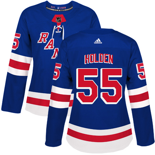 Women's Adidas New York Rangers #55 Nick Holden Authentic Royal Blue Home NHL Jersey