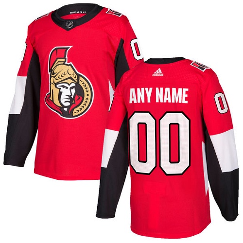Men's Adidas Ottawa Senators Customized Authentic Red Home NHL Jersey