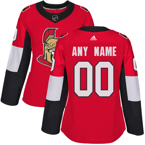 Women's Adidas Ottawa Senators Customized Authentic Red Home NHL Jersey