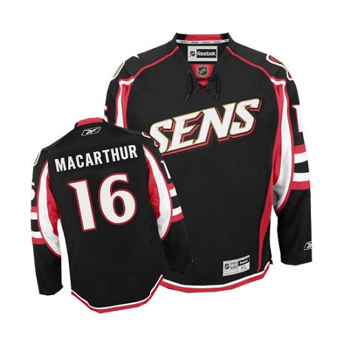 Men's Reebok Ottawa Senators #16 Clarke MacArthur Authentic Black Third NHL Jersey