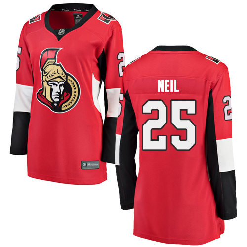 Women's Ottawa Senators #25 Chris Neil Fanatics Branded Red Home Breakaway NHL Jersey