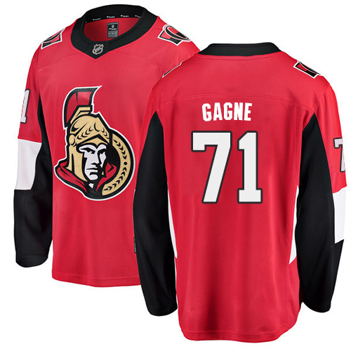Youth Ottawa Senators #71 Gabriel Gagne Fanatics Branded Red Home Breakaway NHL Jersey
