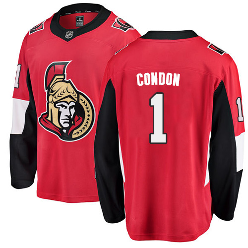 Men's Ottawa Senators #1 Mike Condon Fanatics Branded Red Home Breakaway NHL Jersey