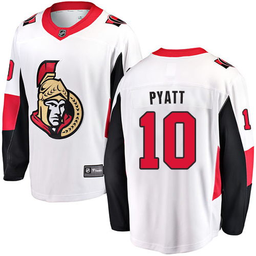 Youth Ottawa Senators #10 Tom Pyatt Fanatics Branded White Away Breakaway NHL Jersey
