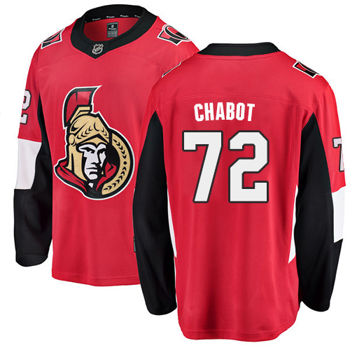 Men's Ottawa Senators #72 Thomas Chabot Fanatics Branded Red Home Breakaway NHL Jersey