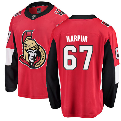 Men's Ottawa Senators #67 Ben Harpur Fanatics Branded Red Home Breakaway NHL Jersey