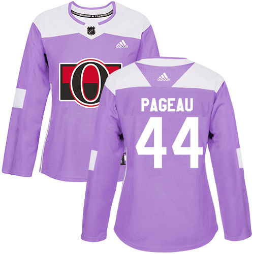 Women's Adidas Ottawa Senators #44 Jean-Gabriel Pageau Authentic Purple Fights Cancer Practice NHL Jersey