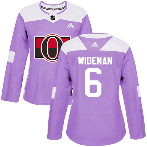Women's Adidas Ottawa Senators #6 Chris Wideman Authentic Purple Fights Cancer Practice NHL Jersey