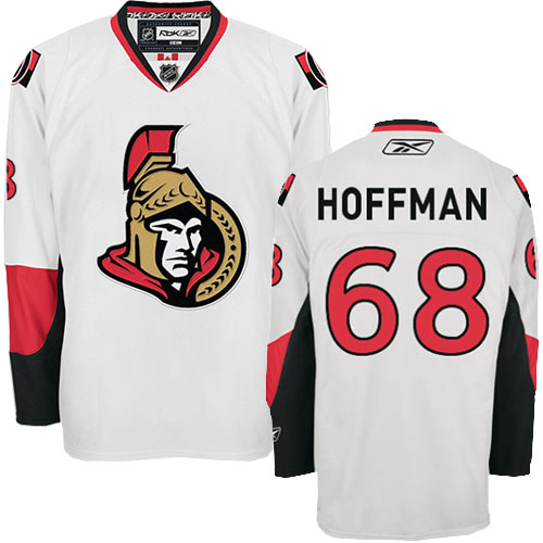 Men's Reebok Ottawa Senators #68 Mike Hoffman Authentic White Away NHL Jersey