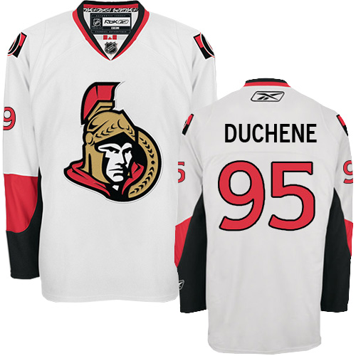 Men's Reebok Ottawa Senators #95 Matt Duchene Authentic White Away NHL Jersey
