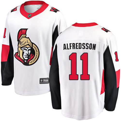 Men's Ottawa Senators #11 Daniel Alfredsson Fanatics Branded White Away Breakaway NHL Jersey
