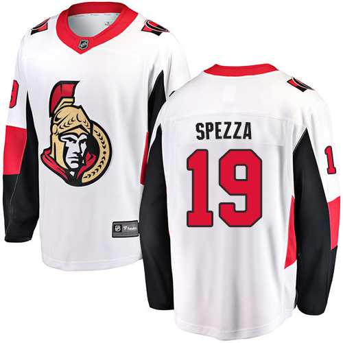 Men's Ottawa Senators #19 Jason Spezza Fanatics Branded White Away Breakaway NHL Jersey