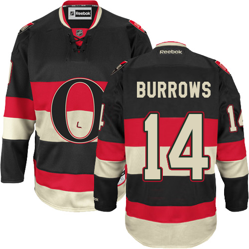 Youth Reebok Ottawa Senators #14 Alexandre Burrows Authentic Black Third NHL Jersey