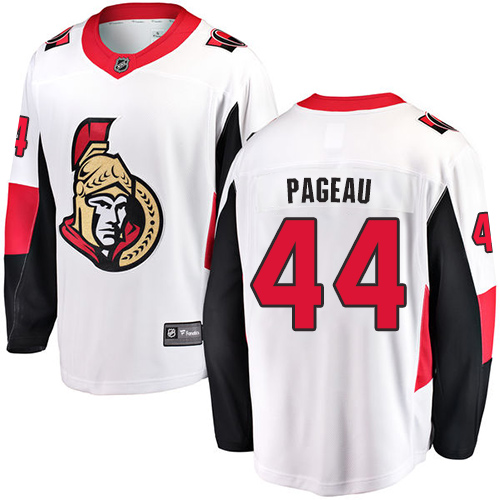Men's Ottawa Senators #44 Jean-Gabriel Pageau Fanatics Branded White Away Breakaway NHL Jersey