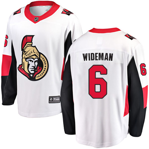 Men's Ottawa Senators #6 Chris Wideman Fanatics Branded White Away Breakaway NHL Jersey