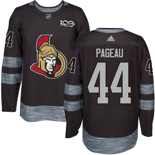 Men's Adidas Ottawa Senators #44 Jean-Gabriel Pageau Premier Black 1917-2017 100th Anniversary NHL Jersey