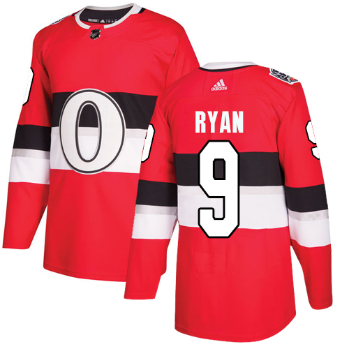 Youth Adidas Ottawa Senators #9 Bobby Ryan Authentic Red 2017 100 Classic NHL Jersey