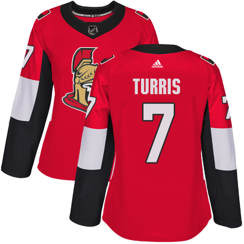 Women's Adidas Ottawa Senators #7 Kyle Turris Premier Red Home NHL Jersey