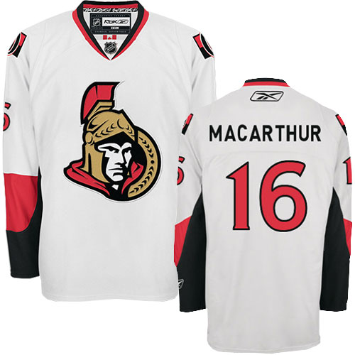 Youth Reebok Ottawa Senators #16 Clarke MacArthur Authentic White Away NHL Jersey