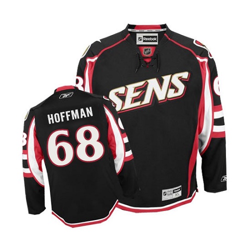 Women's Reebok Ottawa Senators #68 Mike Hoffman Authentic Black Third NHL Jersey