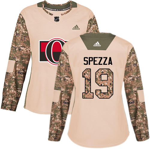 Women's Adidas Ottawa Senators #19 Jason Spezza Authentic Camo Veterans Day Practice NHL Jersey