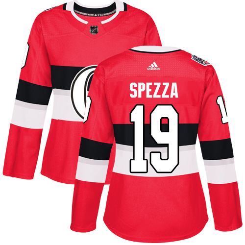 Women's Adidas Ottawa Senators #19 Jason Spezza Authentic Red 2017 100 Classic NHL Jersey