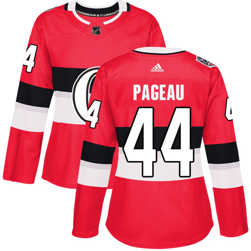 Women's Adidas Ottawa Senators #44 Jean-Gabriel Pageau Authentic Red 2017 100 Classic NHL Jersey