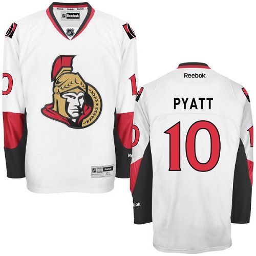 Men's Reebok Ottawa Senators #10 Tom Pyatt Authentic White Away NHL Jersey
