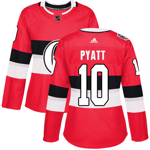 Women's Adidas Ottawa Senators #10 Tom Pyatt Authentic Red 2017 100 Classic NHL Jersey