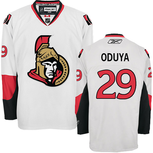 Women's Reebok Ottawa Senators #29 Johnny Oduya Authentic White Away NHL Jersey