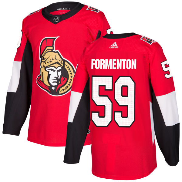 Men's Adidas Ottawa Senators #59 Alex Formenton Premier Red Home NHL Jersey
