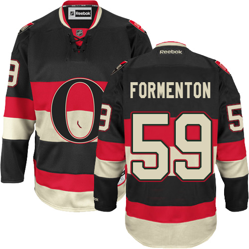 Men's Reebok Ottawa Senators #59 Alex Formenton Authentic Black Third NHL Jersey