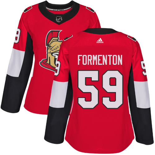 Women's Adidas Ottawa Senators #59 Alex Formenton Authentic Red Home NHL Jersey
