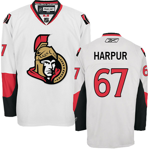 Youth Reebok Ottawa Senators #67 Ben Harpur Authentic White Away NHL Jersey