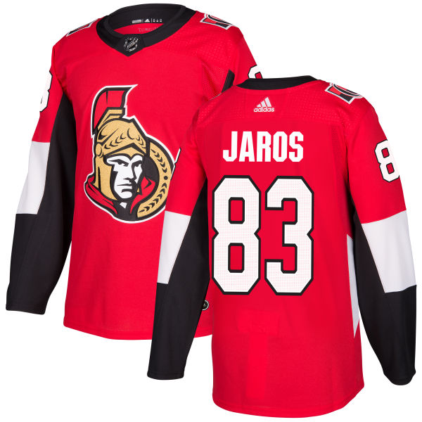 Youth Adidas Ottawa Senators #83 Christian Jaros Authentic Red Home NHL Jersey