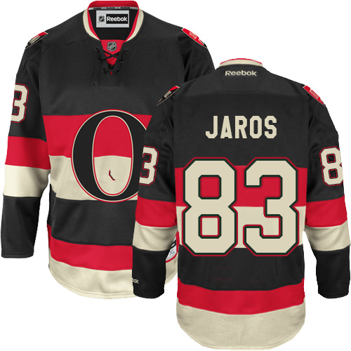Youth Reebok Ottawa Senators #83 Christian Jaros Authentic Black Third NHL Jersey